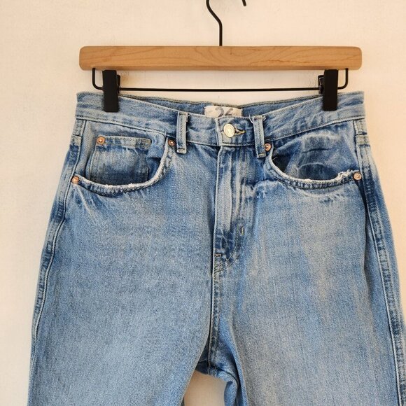 We The Free People Light Wash Jeans Stovepipe Denim Women's 26 - Picture 4 of 12